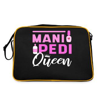 Mani Pedi Queen Nail Tech Technicien des ongles - Sac Retro - noir/or - Dos