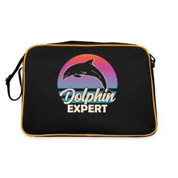 Dolphin Expert Dolphin Dolphin Dolphin Lovers - Retro Bag - black/gold - Back