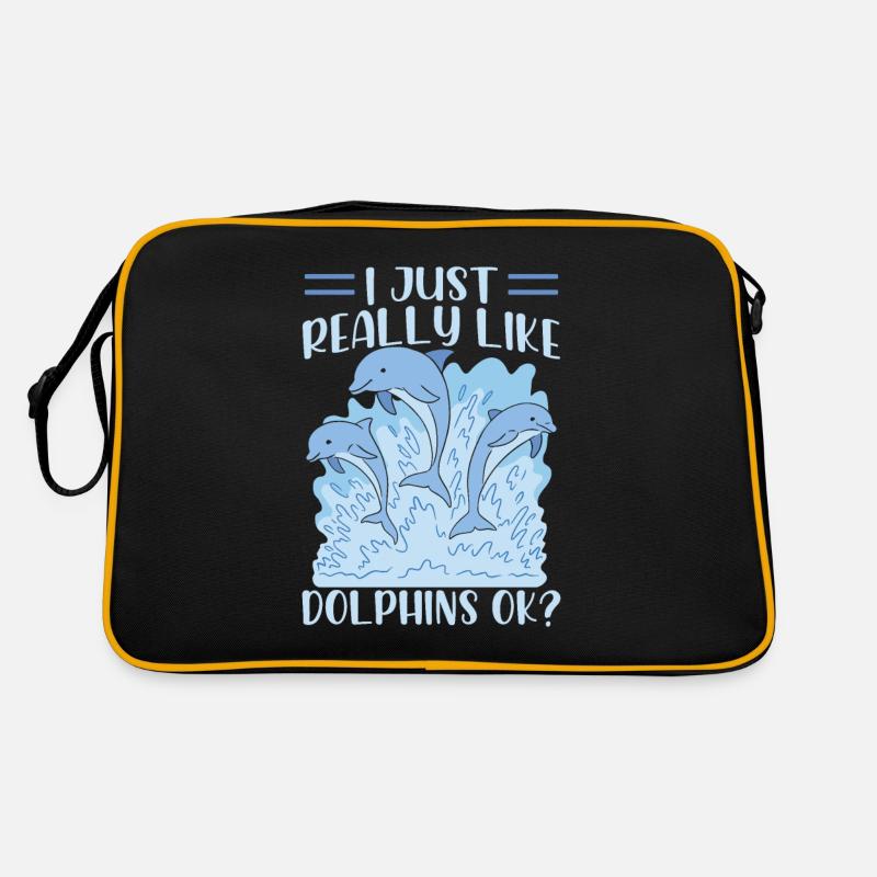 I like dolphins just very much dolphin dolphins Retro Bag