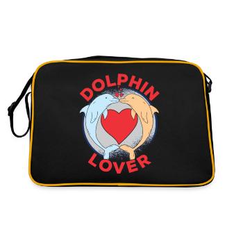 Dolphin lover Dolphins Dolphins Dolphins - Retro Bag - black/gold - Back