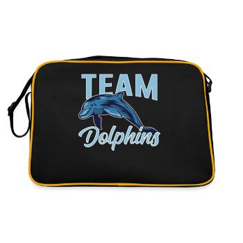 Team Dolphins Dolphins Dolphin Dolphin Lovers - Retro Bag - black/gold - Back