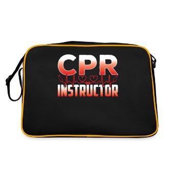 Instructeur de cours de secourisme Enseignant en mesures d’urgence - Sac Retro - noir/or - Dos