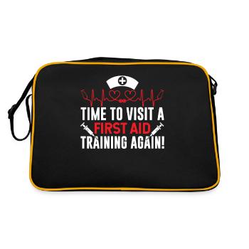 Il est temps de suivre à nouveau un cours de secourisme - Sac Retro - noir/or - Dos