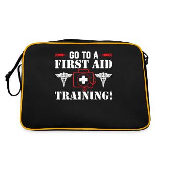 Participer à un instructeur de secourisme - Sac Retro - noir/or - Dos