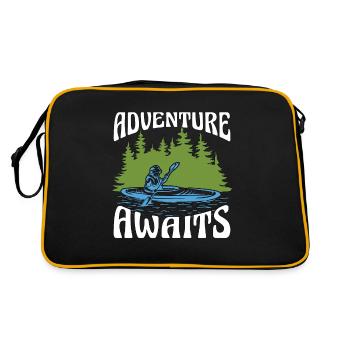 L’aventure en kayak attend l’amateur de kayak de pédalo - Sac Retro - noir/or - Dos