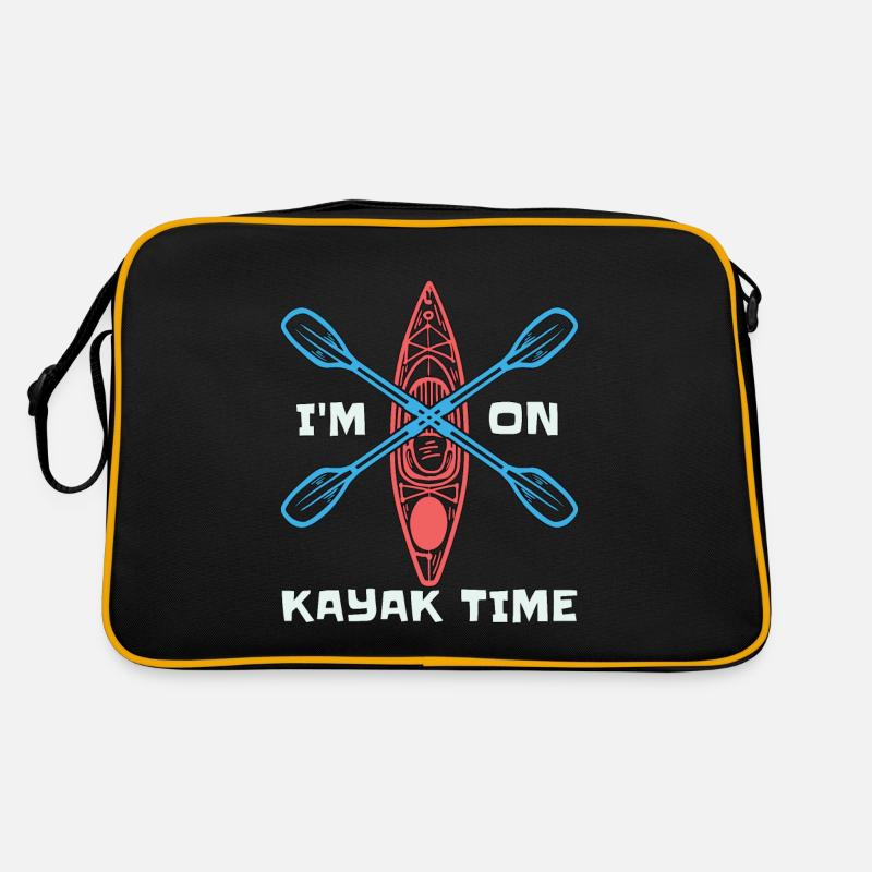 Kayaking I'm On Kayak Time Canoeing Kayak Lover Retro Bag