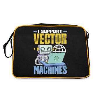 I Support Vector Machines Retro Data Science - Retro Bag - black/gold - Back
