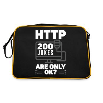 HTTP 200 Jokes Are Only Ok? Network Admin - Retro Bag - black/gold - Back