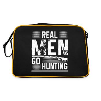 Jagen Jagdspruch & Jäger Geschenkidee - Retro Tasche - Schwarz/Gold - Hinten