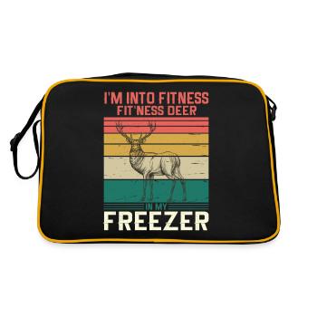 Jagen Jagdspruch & Jäger Geschenkidee - Retro Tasche - Schwarz/Gold - Hinten
