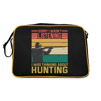 Jagen Jagdspruch & Jäger Geschenkidee - Retro Tasche - Schwarz/Gold - Hinten
