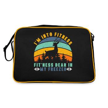 Jagen Jagdspruch & Jäger Geschenkidee - Retro Tasche - Schwarz/Gold - Hinten