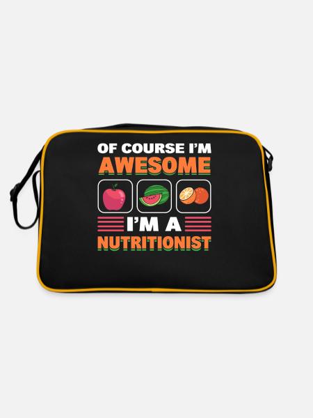 Bien sûr, je suis génial, je suis nutritionniste - Sac Retro - noir/or - Dos
