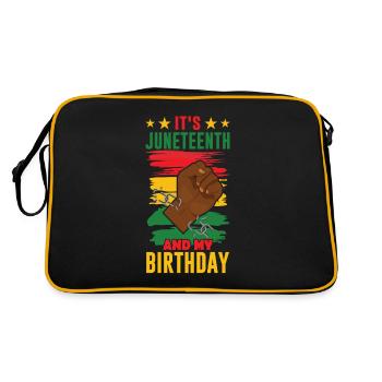 C’est Juneteenth et mon anniversaire 1865 Black - Sac Retro - noir/or - Dos
