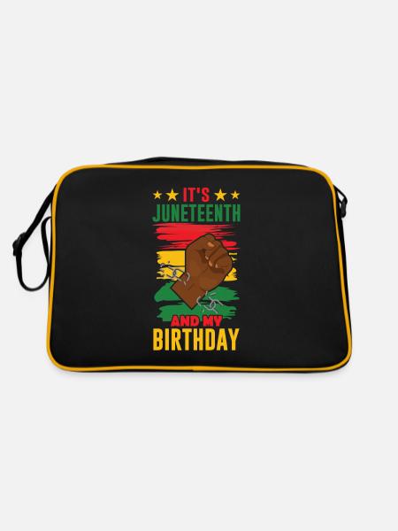 C’est Juneteenth et mon anniversaire 1865 Black - Sac Retro - noir/or - Dos