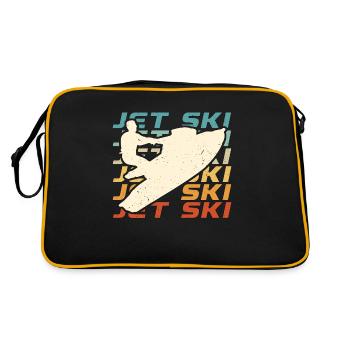 Jet Skiing Jet Ski Retro Water Sports Motor Boat - Retro Bag - black/gold - Back