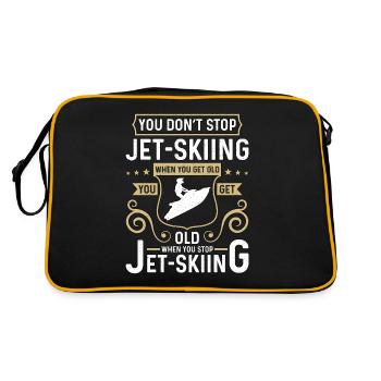 Jet Skiing You Don't Stop Jet Skiing When Throttle - Retro Bag - black/gold - Back