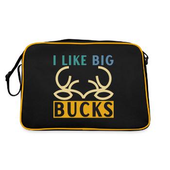 Jagen Jagdspruch & Jäger Geschenkidee - Retro Tasche - Schwarz/Gold - Hinten