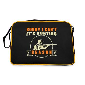 Jagen Jagdspruch & Jäger Geschenkidee - Retro Tasche - Schwarz/Gold - Hinten
