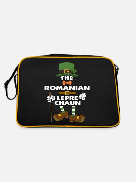 Le lutin roumain Saint-Patrick - Sac Retro - noir/or - Dos