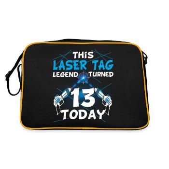Laser Tag Birthday Party - Laser Tag Birthday - Sac Retro - noir/or - Dos