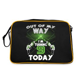 Laser Tag Birthday Party - Laser Tag Birthday - Sac Retro - noir/or - Dos