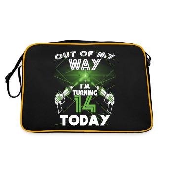 Laser Tag Birthday Party - Laser Tag Birthday - Sac Retro - noir/or - Dos