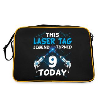Laser Tag Birthday Party - Laser Tag Birthday - Sac Retro - noir/or - Dos