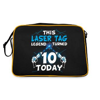 Laser Tag Birthday Party - Laser Tag Birthday - Sac Retro - noir/or - Dos