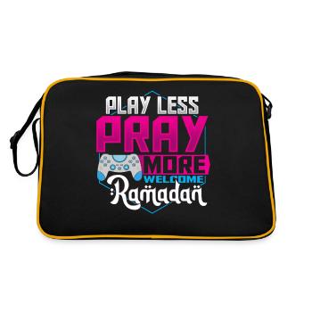 Ramadan Ramadan Moubarak Eïd islamique Moubarak - Sac Retro - noir/or - Dos