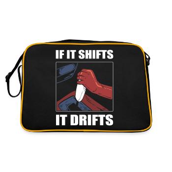 If It Shifts, It Drifts Car Racing Drifting - Retro Bag - black/gold - Back