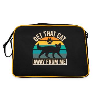 Take the cat away from me lover puppy dog - Retro Bag - black/gold - Back