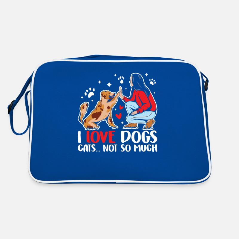 J’aime les chiens chats pas tellement chiot chien Sac Retro