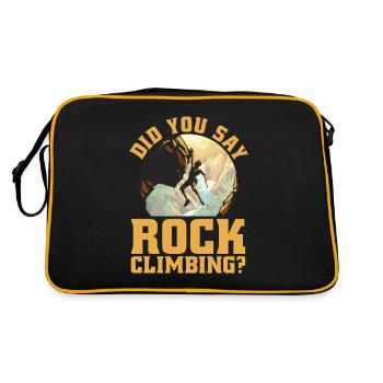 Rock Climbing For Rock Climber Mountain Climbing - Retro Bag - black/gold - Back