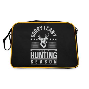 Jagen Jagdspruch & Jäger Geschenkidee - Retro Tasche - Schwarz/Gold - Hinten