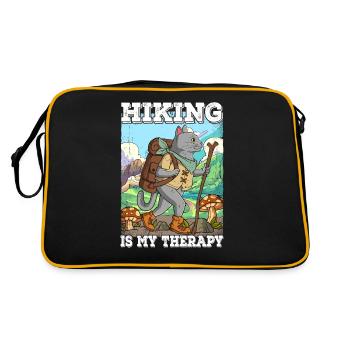 La randonnée est ma thérapie Wandern - Sac Retro - noir/or - Dos