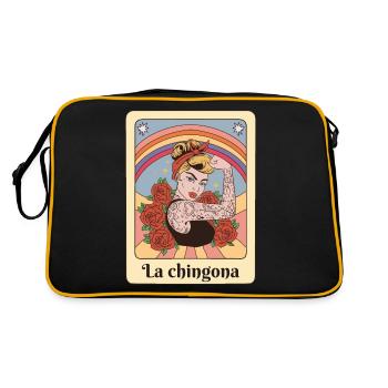 La Chingona Latina Fille Rétro Bingo Regalo - Sac Retro - noir/or - Dos