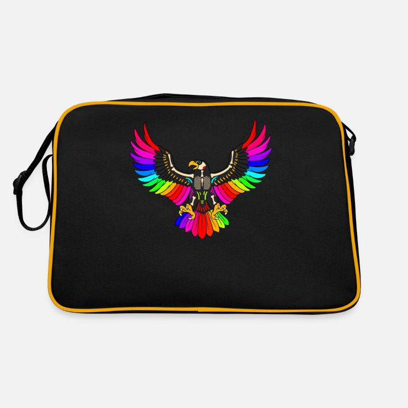 Day of the dead colored eagle mexican Retro Bag