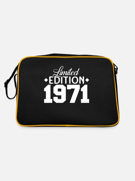 Vintage 1971 Retro Bitrthday Edition Limitée - Sac Retro - noir/or - Dos