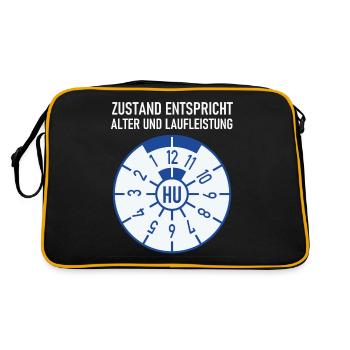 HU - Zustand entspricht Alter und Laufleistung - Retro Tasche - Schwarz/Gold - Hinten