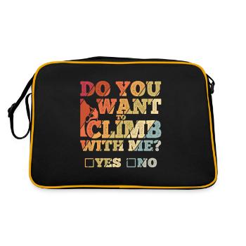 Klettern Bouldern - Retro Tasche - Schwarz/Gold - Hinten