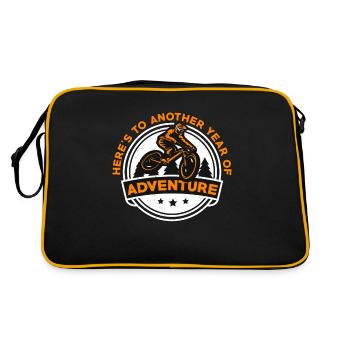 Le vélo de montagne est à une autre année de course de vélo - Sac Retro - noir/or - Dos