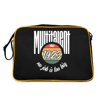 Multi-talentueux depuis 1923. Drôle de millésime - Sac Retro - noir/or - Dos