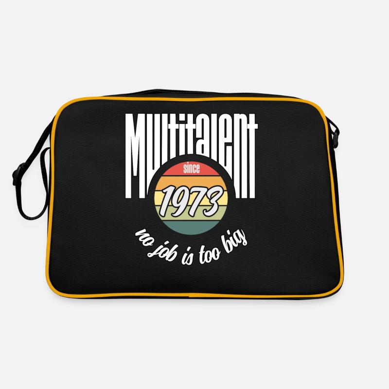 Multitalent since 1973. Lustiges Jahrgangs Retro Tasche