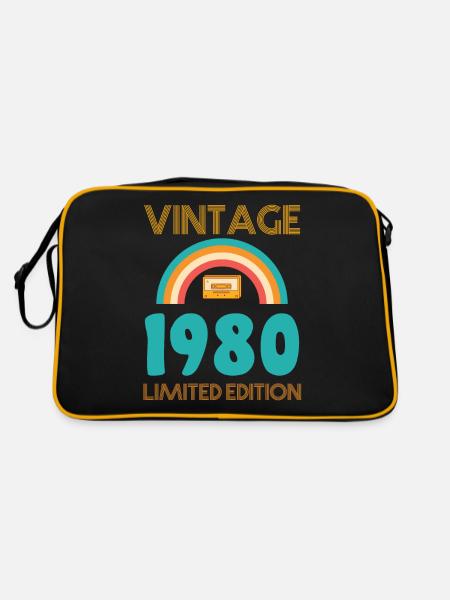 Rétro Classique 1980 - Sac Retro - noir/or - Dos