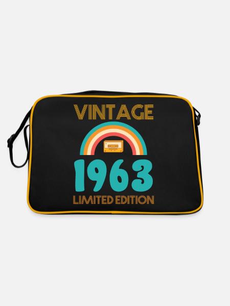 Retro Classic 1963 - Retro Tasche - Schwarz/Gold - Hinten