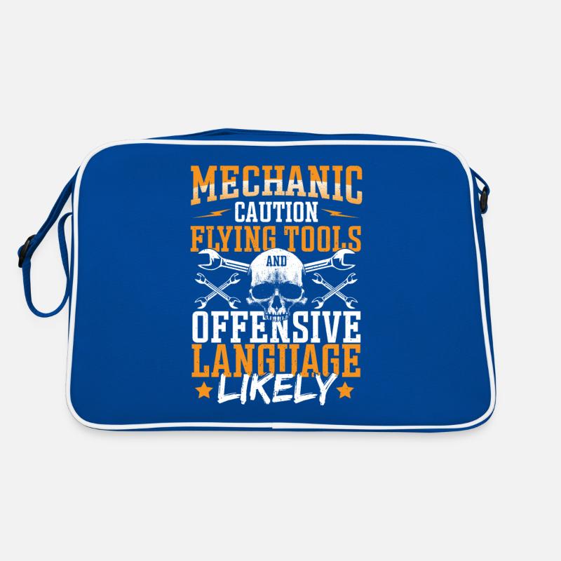 Mechanic Flying Tools And Offensive Language Car Retro Tasche