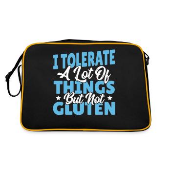 I Tolerate A Lot Of Things But Not Gluten Gluten - Retro Bag - black/gold - Back
