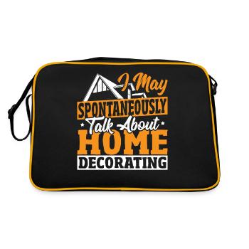 May Spontaneously Talk About Home Decorating - Retro Tasche - Schwarz/Gold - Hinten