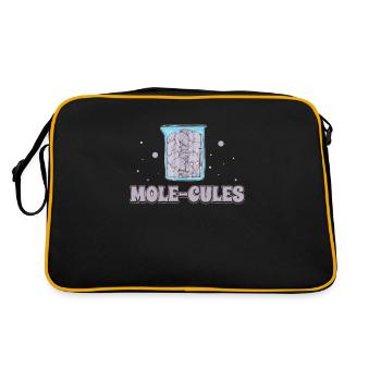 Funny Mole-Cules Mole Problems A Chemistry Mole - Retro Bag - black/gold - Back